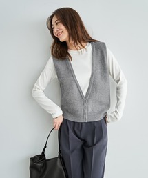 STYLE DELI（スタイルデリ）の「ハイゲージ編みディープVネックベスト（ベスト）」