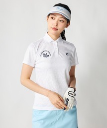 【FILA GOLF:フィラゴルフ】レディース半袖ジャガードシャツ ゴルフ