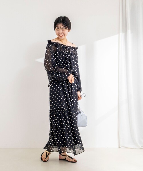 NOLLEY’S Sophi（ノーリーズソフィ）の「《セットアップ対応》ラメカットジャガードフレアスカート（スカート・レディース・ブラック系その他・38）」の2枚目の写真