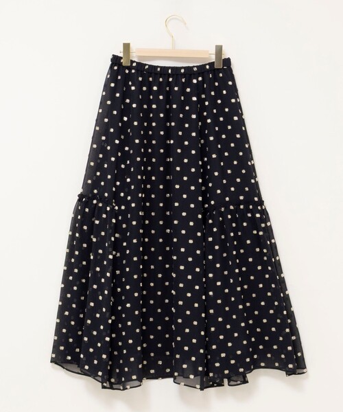NOLLEY’S Sophi(ノーリーズソフィ)の「《セットアップ対応》ラメカットジャガードフレアスカート(スカート・レディース・ブラック系その他/ホワイト系その他2・38)」の8枚目の写真