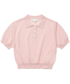 DRAPED PLACKET POLO SHIRT（ニット/セーター）｜SOSHIOTSUKI（ソウシ