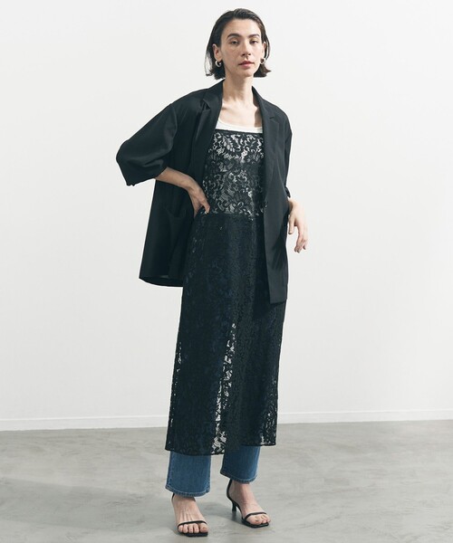 UNFILO（アンフィーロ）の「レース キャミワンピース（ワンピース・レディース・ホワイト系/ブラック系・MEDIUM/SMALL/LARGE）」の15枚目の写真