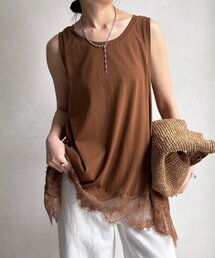 DouDou | ヘムレースタンク(Tシャツ/カットソー)