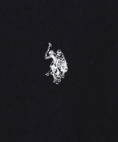 U.S. POLO ASSN.(ユーエスポロアッスン)の「U.S. POLO ASSN./ユーエスポロアッスン 接触冷感 オーバーサイズ ニット 無地 ロゴ ワンポイント刺繍 半袖Tシャツ/レディース メンズ(Tシャツ/カットソー・メンズ・ブラック/ネイビー/オフホワイト/スミクロ/サックスブルー・L/LL/M)」の22枚目の写真