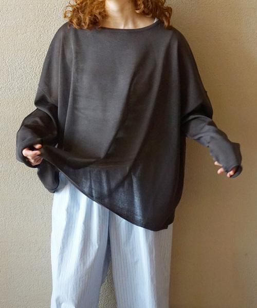 JOURNAL STANDARD LUXE(ジャーナルスタンダード ラックス)の「HGテンジク ワイドプルオーバー(ニット/セーター・レディース・チャコールグレー/ベージュ/ブラウン/バーガンディー・FREE)」の6枚目の写真