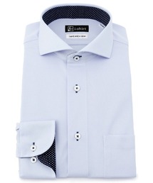 【完全ノーアイロン/アイシャツLimited】　カッタウェイ　スリムタイプ　サックス