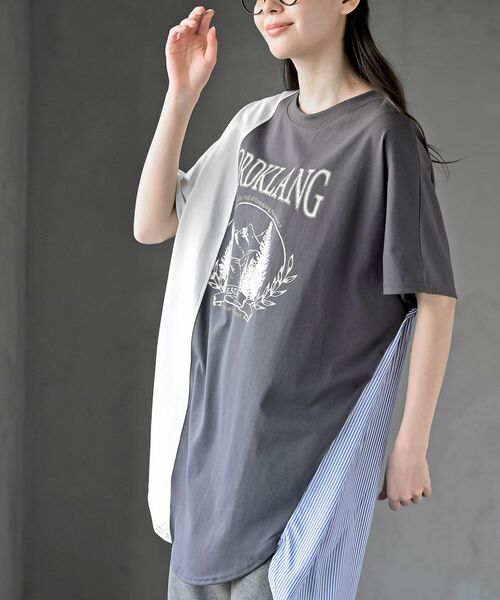 rps（アールピーエス）の「天竺リメイク風チュニック（チュニック・レディース・アイボリー/ライトカーキ/チャコールグレー・フリー）」の3枚目の写真