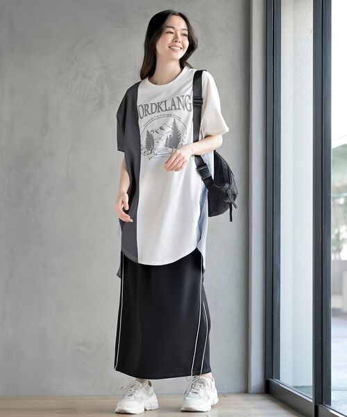 rps（アールピーエス）の「天竺リメイク風チュニック（チュニック・レディース・アイボリー/ライトカーキ/チャコールグレー・フリー）」の4枚目の写真