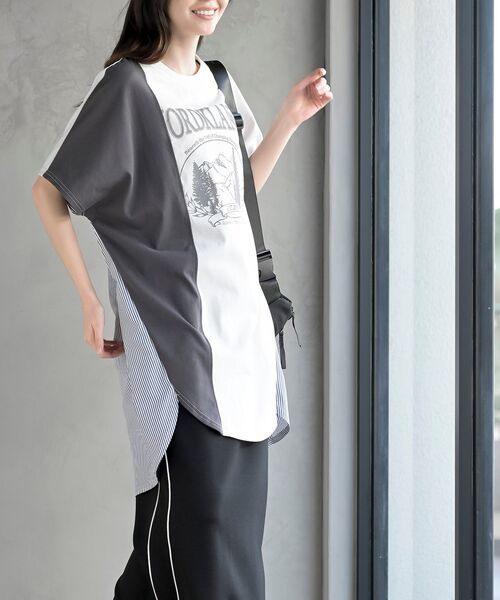 rps（アールピーエス）の「天竺リメイク風チュニック（チュニック・レディース・アイボリー/ライトカーキ/チャコールグレー・フリー）」の5枚目の写真