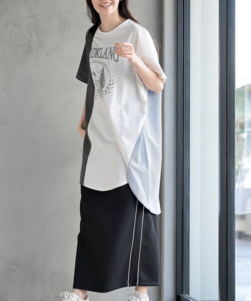 rps（アールピーエス）の「天竺リメイク風チュニック（チュニック・レディース・アイボリー/ライトカーキ/チャコールグレー・フリー）」の7枚目の写真