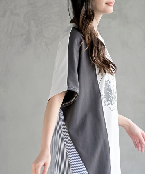 rps（アールピーエス）の「天竺リメイク風チュニック（チュニック・レディース・アイボリー/ライトカーキ/チャコールグレー・フリー）」の9枚目の写真