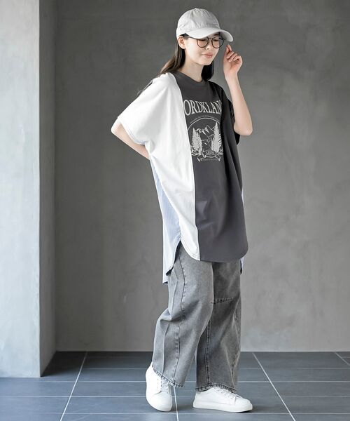 rps（アールピーエス）の「天竺リメイク風チュニック（チュニック・レディース・アイボリー/ライトカーキ/チャコールグレー・フリー）」の12枚目の写真