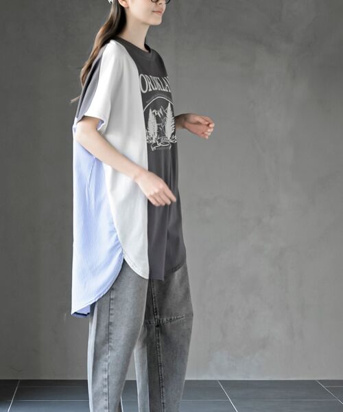 rps（アールピーエス）の「天竺リメイク風チュニック（チュニック・レディース・アイボリー/ライトカーキ/チャコールグレー・フリー）」の15枚目の写真