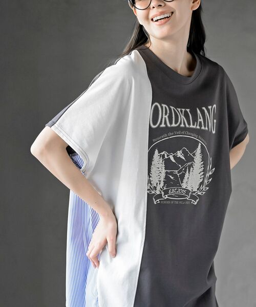 rps（アールピーエス）の「天竺リメイク風チュニック（チュニック・レディース・アイボリー/ライトカーキ/チャコールグレー・フリー）」の17枚目の写真