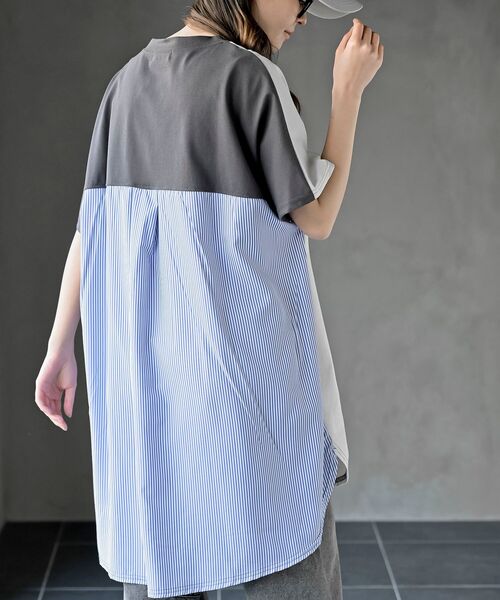 rps（アールピーエス）の「天竺リメイク風チュニック（チュニック・レディース・アイボリー/ライトカーキ/チャコールグレー・フリー）」の18枚目の写真