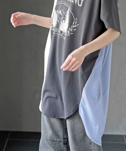 rps（アールピーエス）の「天竺リメイク風チュニック（チュニック・レディース・アイボリー/ライトカーキ/チャコールグレー・フリー）」の19枚目の写真