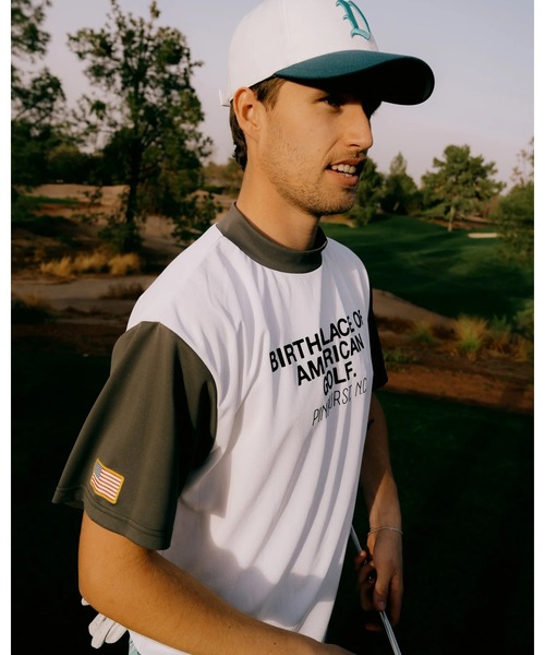 DEVEREUX GOLF（デヴァローゴルフ）の「US Fly EagleモックネックTEE（Tシャツ/カットソー・メンズ・ホワイト×グレー/グリーン系その他・X-LARGE/LARGE/MEDIUM/SMALL）」の8枚目の写真
