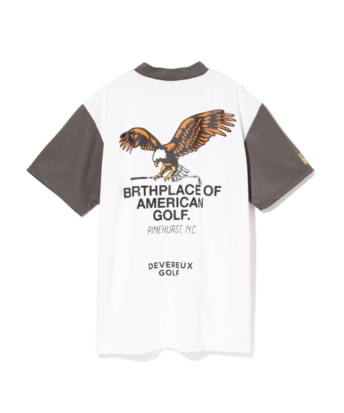 DEVEREUX GOLF（デヴァローゴルフ）の「US Fly EagleモックネックTEE（Tシャツ/カットソー・メンズ・ホワイト×グレー/グリーン系その他・X-LARGE/LARGE/MEDIUM/SMALL）」の9枚目の写真