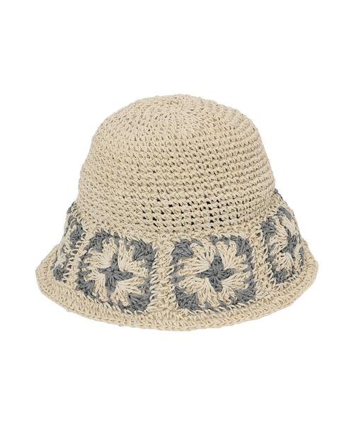 Samansa Mos2（サマンサ モスモス）の「【消臭効果】ペーパーフラワーハット（ハット・レディース・キナリ/ブラウン・F）」の3枚目の写真