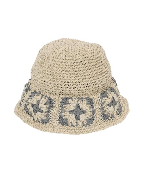 Samansa Mos2（サマンサ モスモス）の「【消臭効果】ペーパーフラワーハット（ハット・レディース・キナリ/ブラウン・F）」の4枚目の写真