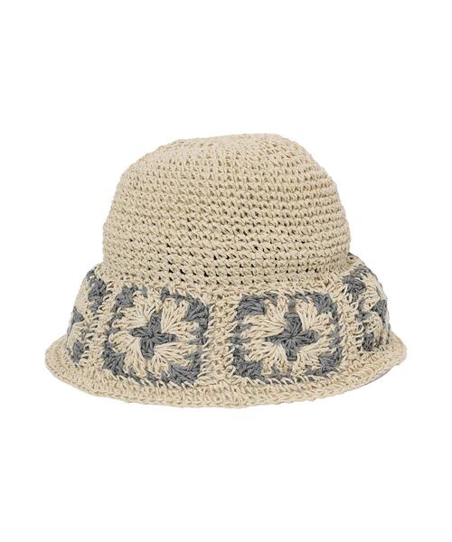 Samansa Mos2（サマンサ モスモス）の「【消臭効果】ペーパーフラワーハット（ハット・レディース・キナリ/ブラウン・F）」の5枚目の写真