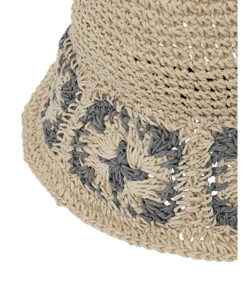 Samansa Mos2（サマンサ モスモス）の「【消臭効果】ペーパーフラワーハット（ハット・レディース・キナリ/ブラウン・F）」の7枚目の写真