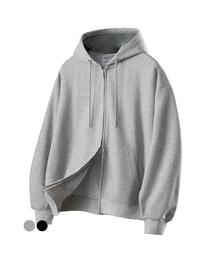 UNTAPPED STUDIO（アンタップドスタジオ）の「ダブルツーウェイジッパーオーバーサイズスウェットフードジップアップ2COLOR（パーカー）」