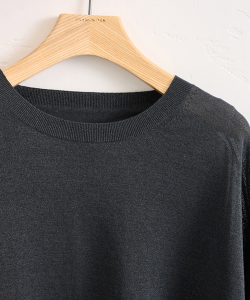 FRAMeWORK(フレームワーク)の「≪WEB限定 / 追加≫ペーパーミックスポンチョニット(ニット/セーター・レディース・ホワイト/ブラック/サックスブルー/ベージュ・FREE)」の21枚目の写真