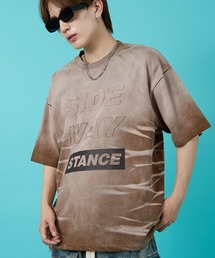 【SIDEWAYSTANCE】エンボスロゴブラスト半袖Tシャツ 70445