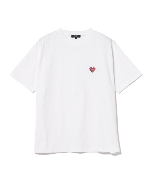 BEAMS HEART（ビームスハート）の「【ユニセックス】ハート ワンポイント刺繍 Tシャツ（Tシャツ/カットソー・メンズ・チャコールグレー/ホワイト・XL/L/M/S）」の3枚目の写真