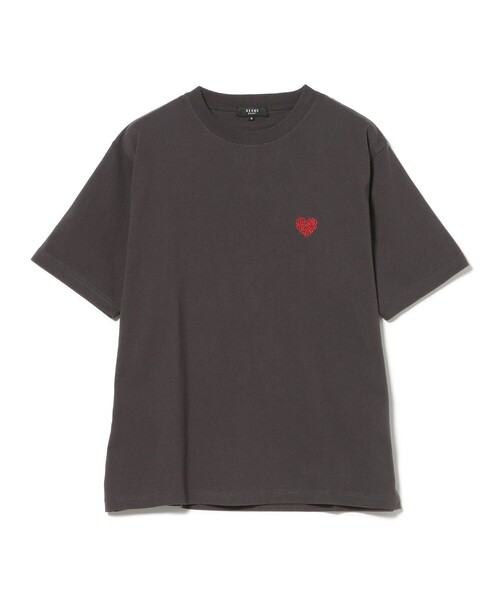 BEAMS HEART（ビームスハート）の「【ユニセックス】ハート ワンポイント刺繍 Tシャツ（Tシャツ/カットソー・メンズ・チャコールグレー/ホワイト・XL/L/M/S）」の13枚目の写真