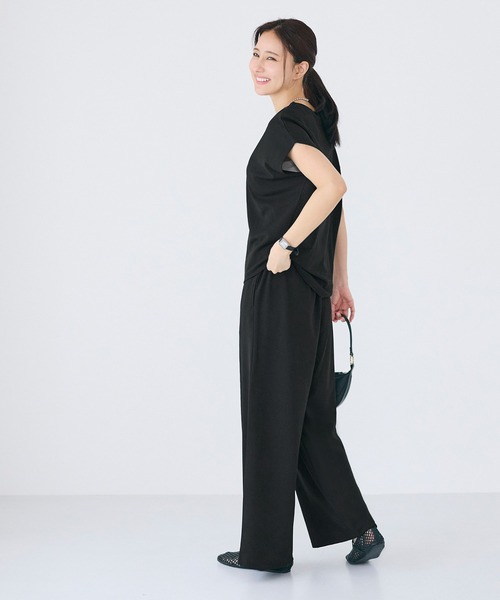 coca(coca)(コカ)の「カットジョーゼットドルマントップス(Tシャツ/カットソー・レディース・ベージュ/ブラック/ホワイト/ライトグリーン・M/L/XL/S)」の15枚目の写真