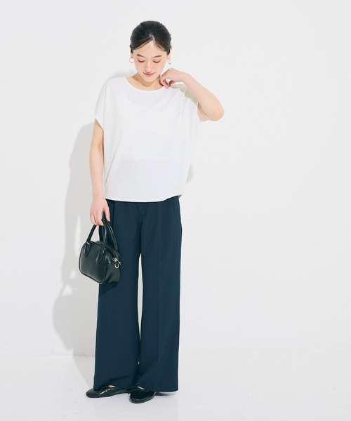 coca(coca)(コカ)の「カットジョーゼットドルマントップス(Tシャツ/カットソー・レディース・ベージュ/ブラック/ホワイト/ライトグリーン・M/L/XL/S)」の18枚目の写真