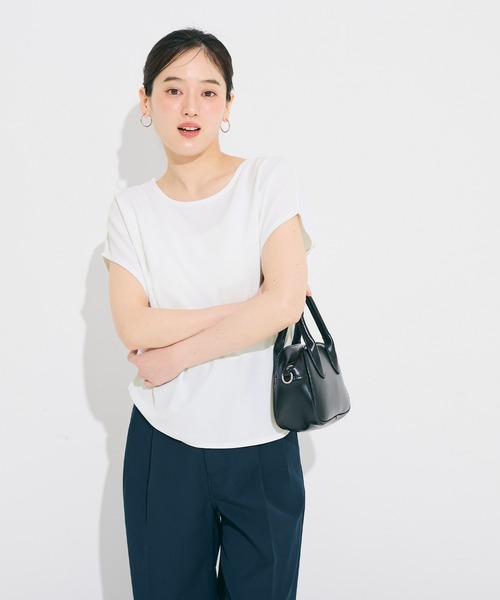 coca(coca)(コカ)の「カットジョーゼットドルマントップス(Tシャツ/カットソー・レディース・ベージュ/ブラック/ホワイト/ライトグリーン・M/L/XL/S)」の20枚目の写真