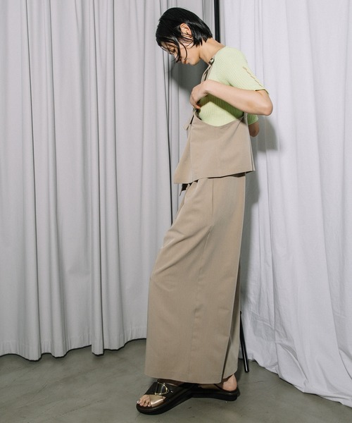 MARECHAL TERRE(マルシャルテル)の「レイヤード風オーバーオール(サロペット/オーバーオール・レディース・ブルー/ベージュ/グレー/ブラック・MEDIUM)」の18枚目の写真