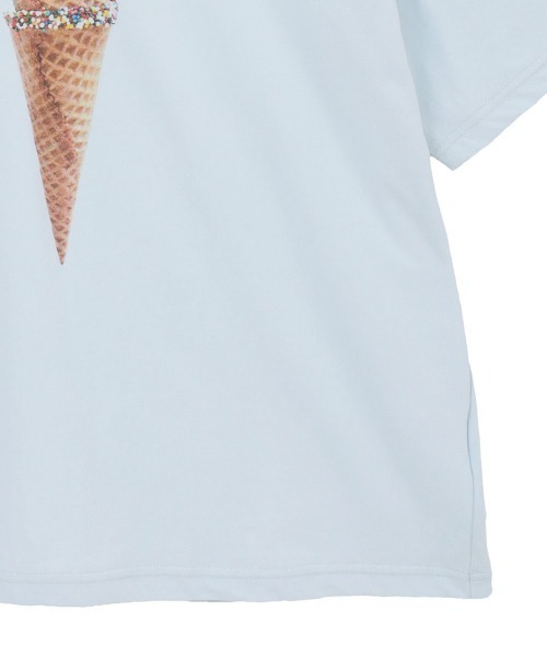 Candy Stripper(キャンディストリッパー)の「TEDDY ICE CREAM BIG BIG Tシャツ(Tシャツ/カットソー・レディース・ライトブルー/ブラック/オフホワイト/ピンク・FREE)」の8枚目の写真