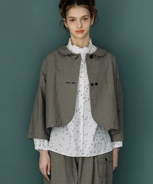 POU DOU DOU | ラウンドカラークロップドジャケット(ブルゾン)