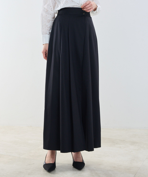 NARACAMICIE(ナラカミーチェ)の「【NARACAMICIE】タックラップワイドパンツ(その他パンツ・レディース・ブラック・M)」の1枚目の写真