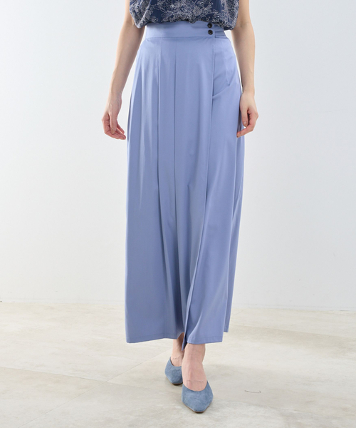 NARACAMICIE（ナラカミーチェ）の「【NARACAMICIE】タックラップワイドパンツ（その他パンツ・レディース・ブラック・M/XL）」の4枚目の写真