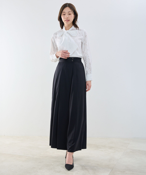 NARACAMICIE（ナラカミーチェ）の「【NARACAMICIE】タックラップワイドパンツ（その他パンツ・レディース・ブラック・M/XL）」の12枚目の写真