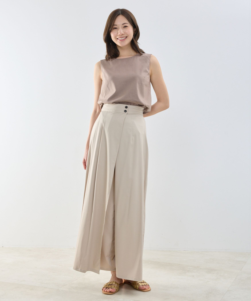 NARACAMICIE（ナラカミーチェ）の「【NARACAMICIE】タックラップワイドパンツ（その他パンツ・レディース・ブラック・M/XL）」の13枚目の写真