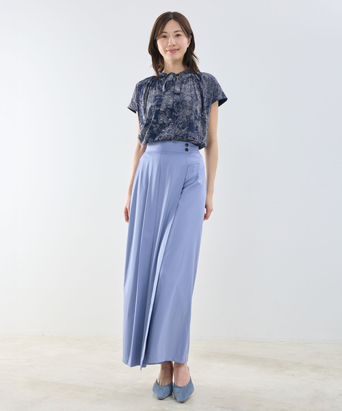 NARACAMICIE（ナラカミーチェ）の「【NARACAMICIE】タックラップワイドパンツ（その他パンツ・レディース・ブラック・M/XL）」の14枚目の写真