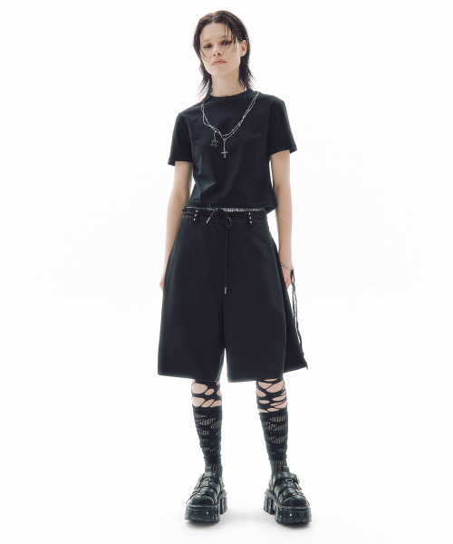TRIPSHOP(トリップショップ)の「ワンダリングバミューダスラックス(その他パンツ・レディース・ブラック・SMALL/MEDIUM)」の3枚目の写真