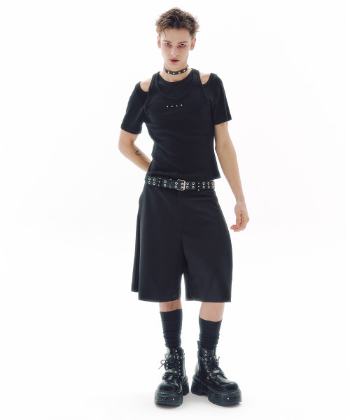 TRIPSHOP(トリップショップ)の「ワンダリングバミューダスラックス(その他パンツ・レディース・ブラック・SMALL/MEDIUM)」の6枚目の写真