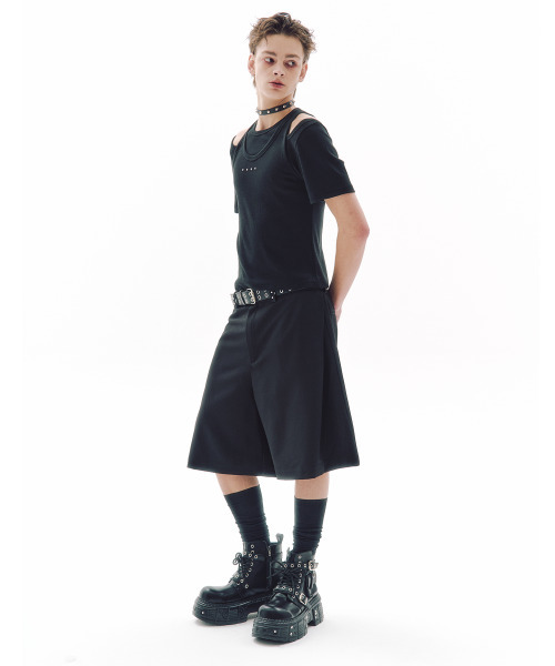 TRIPSHOP(トリップショップ)の「ワンダリングバミューダスラックス(その他パンツ・レディース・ブラック・SMALL/MEDIUM)」の7枚目の写真