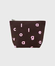 COLLAGEVACANCE（コラージュバカンス）の「Logo Alphabet Color Pouch (Brown Pink)（ポーチ）」