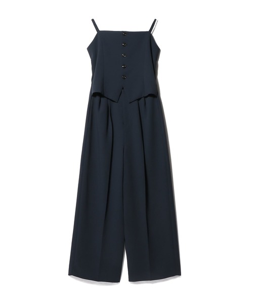 UNUS(ユナス)の「UNUS / Layered Style Jumpsuit(つなぎ/オールインワン・レディース・ネイビー/ホワイト・36/38)」の2枚目の写真