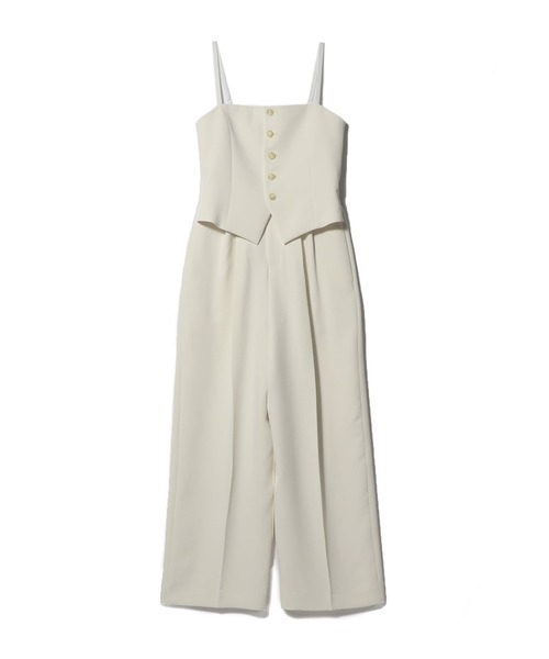 UNUS(ユナス)の「UNUS / Layered Style Jumpsuit(つなぎ/オールインワン・レディース・ネイビー/ホワイト・36/38)」の1枚目の写真