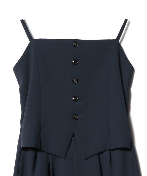 UNUS(ユナス)の「UNUS / Layered Style Jumpsuit(つなぎ/オールインワン・レディース・ネイビー/ホワイト・36/38)」の4枚目の写真