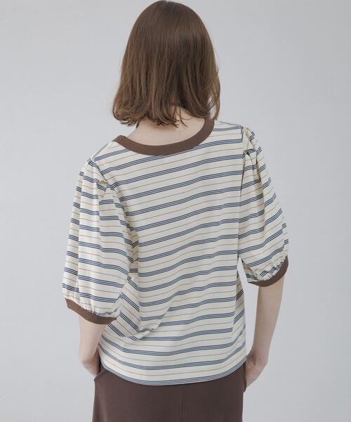 URBAN RESEARCH Sonny Label（アーバンリサーチサニーレーベル）の「マルチボーダーパフスリプルオーバー（Tシャツ/カットソー・レディース・オフホワイト/グレー/ネイビー・FREE）」の8枚目の写真